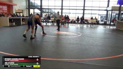 175 lbs Cons. Round 2 - Ryder Hasselmann, Prairie, Cedar Rapids vs Kei Evans, Xavier, Cedar Rapids