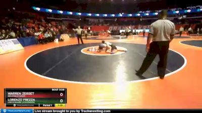 3A 138 lbs Quarterfinal - Warren Zeisset, Belleville (East) vs Lorenzo Frezza, Lincolnshire (Stevenson)