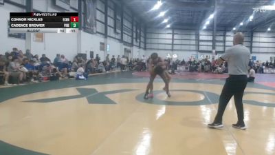 126 lbs Allday - Cadence Brower, PINECREST vs Connor Nicklas, EASTERN CAROLINA WRESTLING ACADEMY
