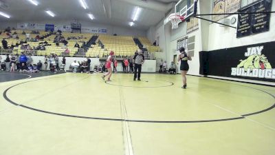 100 lbs Rr Rnd 3 - Monalisa Freeman, Stillwell HS Girls vs Nacye Dick, Jay High School