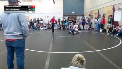 96 lbs Cons. Semis - Tucker Boesiger, Declo Stingers vs Riley Kluesner, Lakeland Wrestling Club