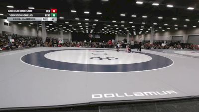 56 lbs Cons. Quarters - Lincoln Rinehart, Moyer Elite Wrestling vs Grayson Guelig, MN Elite Wrestling Club