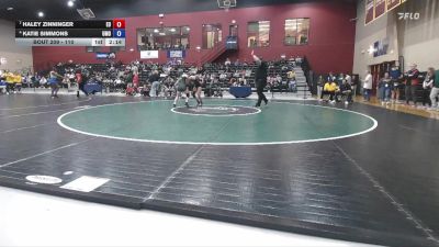 110 lbs Cons. Semi - Katie Simmons, Mount Olive vs Haley Zinninger, Emmanuel University