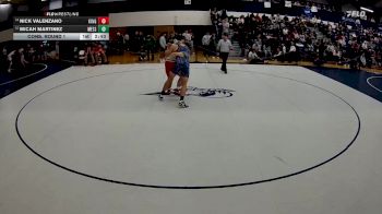 285 lbs Cons. Round 1 - Micah Martinez, Messiah vs Nick Valenzano, King`s (pa)