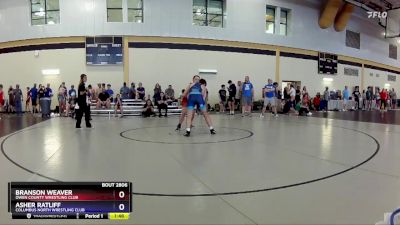 165 lbs Quarterfinal - Branson Weaver, Owen County Wrestling Club vs Asher Ratliff, Columbus North Wrestling Club