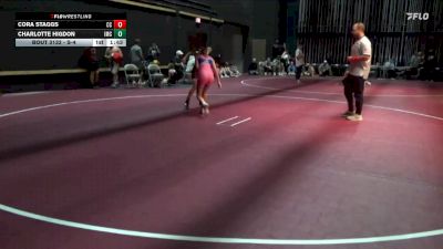 S-4 lbs Cons. Semi - Cora Staggs, Crestwood Cadets vs Charlotte Higdon, Indee Mat Club