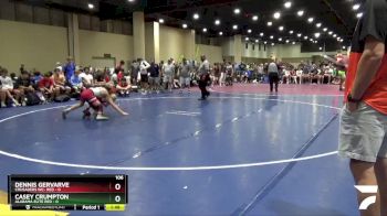 106 lbs Round 1 (6 Team) - Dennis Gervarve, Crusaders WC- Red vs Casey Crumpton, Alabama Elite Red