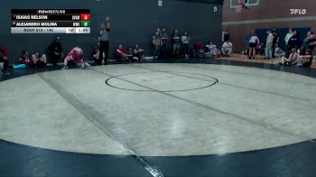 140 lbs Champ. Round 2 - Isaias Nelson, Upper Valley Aces Wresstling vs Alejandro Molina, Weiser Wrestling Club