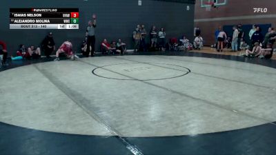 140 lbs Champ. Round 2 - Isaias Nelson, Upper Valley Aces Wresstling vs Alejandro Molina, Weiser Wrestling Club