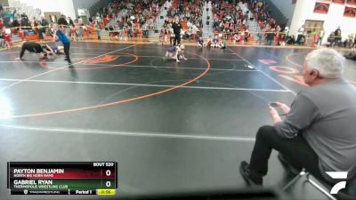 49-53 lbs Quarterfinal - Gabriel Ryan, Thermopolis Wrestling Club vs Payton Benjamin, North Big Horn Rams