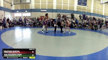 90 lbs Round 4 (10 Team) - Bob Rousseve-Ross, Hobart Wrestling Club vs Braydon Burton, Quaker Wrestling Club