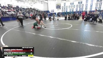 155 lbs 3rd Place Match - Athena Saenz Franco, Paloma Valley vs Berlynn Te`Rinah Solia-Tago, Long Beach Poly