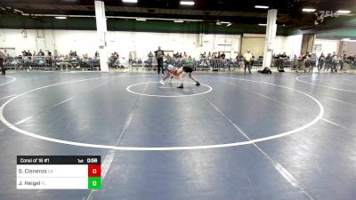 112 lbs Consi Of 16 #1 - Sebastian Cisneros, CA vs Joseph Heigel, FL