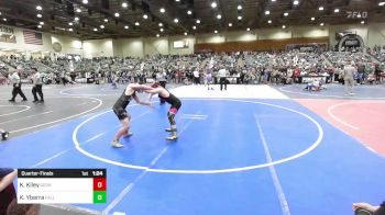 114 lbs Quarterfinal - Kaison Kiley, Georgetown vs Kaidan Ybarra, Fallon Outlaws WC