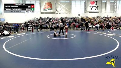 54 lbs Cons. Round 3 - Ryan Riordan, B2 Wrestling Academy vs Lucas Piatkowski, Newark Youth Wrestling Club (Western Region)