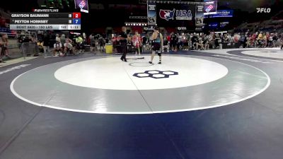 150 lbs Cons. Rd Of 32 - Grayson Baumann, IN vs Peyton Hornsby, IN