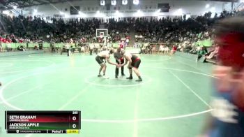 285 lbs Champ. Round 1 - Jackson Apple, Noblesville H.S. vs Seth Graham, Lawrenceburg