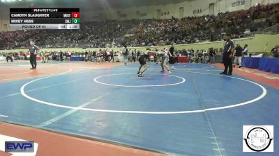 101 lbs Round Of 64 - Camdyn Slaughter, Mustang Middle School vs Mikey Hess, Salina