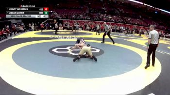 D1-132 lbs 3rd Place Match - Urijah Lopez, Perrysburg vs Huggy Williams, Olen. Liberty