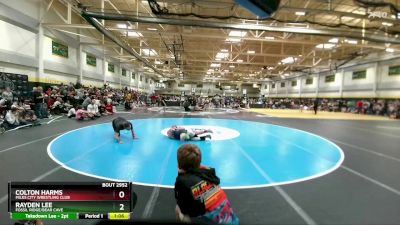 130 lbs Champ. Round 1 - Rayden Lee, Fossil Ridge/Bear Cave vs Colton Harms, Miles City Wrestling Club