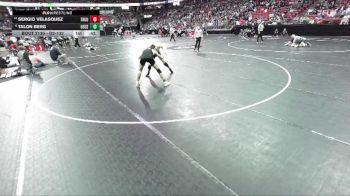 D2-132 lbs Cons. Round 1 - Sergio Velasquez, Shoreland Lutheran vs Talon Berg, Osceola
