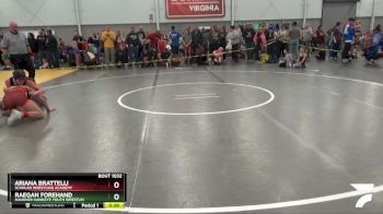 119-125 lbs Round 1 - Raegan Forehand, Hanover Hawkeye Youth Wrestlin vs Ariana Brattelli, Scanlan Wrestling Academy