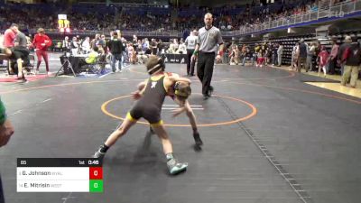 65 lbs Round Of 16 - Grayson Johnson, Wyalusing vs Ethan Mitrisin, West Jefferson Hills