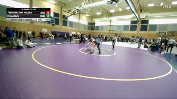 125lbs Cons. Round 6 - Ella Beck, Sageview (Girls) vs BrookLynn Kelley, Southridge (Girls)