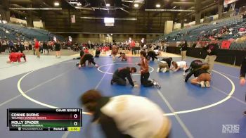 100 lbs Champ. Round 1 - Connie Burns, Tecumseh-Shawnee Heights vs Molly Spader, Topeka-Washburn Rural