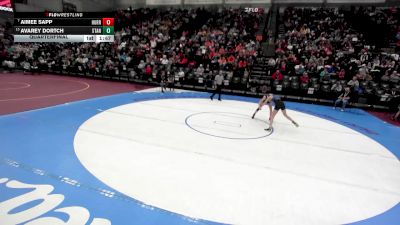 4A 100 lbs Quarterfinal - Aimee Sapp, Hurricane vs Avarey Dortch, Stansbury