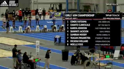 High School Girls' 60m Championship, Round 2 Heat 2