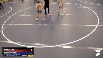 98 lbs Semifinal - Tripp Toops, Pierz Wrestling Club vs Jack Grygelko, Centennial Youth Wrestling