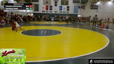 114 lbs Quarterfinal - Evalina Guzikowski, Monroe Township vs Empress Shine, Hamilton West