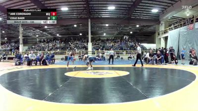 126 lbs Quarterfinal - Cole Baer, Spring Valley vs Abe Coronado, Mcqueen