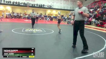 106 lbs Finals (8 Team) - Natalie Radecki, Caravel Academy vs Matt Avery, Delaware Military Academy