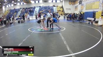 106 lbs Round 3 (8 Team) - Breanna Higgins, Wellington vs Luke Ladle, Riverview WC