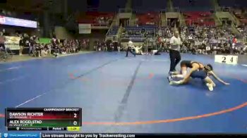 138 lbs Quarterfinals (8 Team) - Alex Rogelstad, E2-Valley City vs Dawson Richter, W3-Dickinson