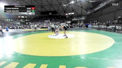 Boys 1A 157 lbs Cons. Round 2 - Quinn Phillips, Omak vs Jonah Bowles, Cascade (Leavenworth)