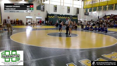 100 lbs Champ. Round 1 - Heaven Coleman, Warren Hills vs Tara Maloy, North Hunterdon