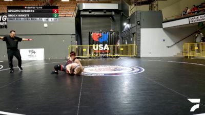 Open Men - 74 lbs Quarters - Kenneth Rodgers vs Brock Birkett