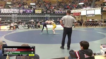 215 lbs Cons. Round 1 - Tyler Hutchinson, Council Grove vs Brandon Price, Leoti-Wichita County