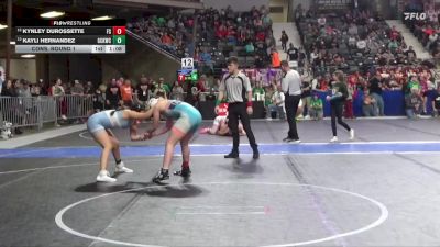 130 lbs Cons. Round 1 - Kayli Hernandez, Gray County Kids Wrestling Club vs Kynley Durossette, Fort Scott