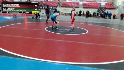 107-110 lbs Round 3 - Canon Morton, Madison Youth Wrestling vs Kai Lindsay, Believe To Achieve Wrestling Club