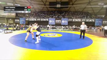 Girls 3A 190 lbs Cons. Round 5 - Vida Cienega, Everett (Girls) vs Sydney Poe, Enumclaw (Girls)