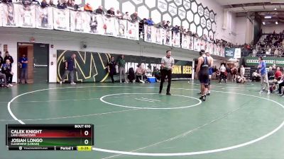 165 lbs Cons. Round 4 - Josiah Longo, Clearview (Lorain) vs Calek Knight, Lake Uniontown