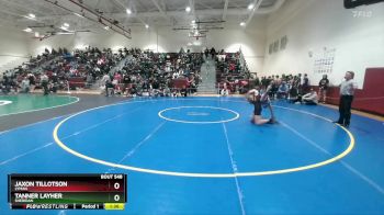 138 lbs Quarterfinal - Tanner Layher, Sheridan vs Jaxon Tillotson, Lyman