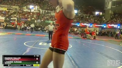 A - 132 lbs Champ. Round 1 - Landree Aurand, Whitefish vs Maddox Malloy, Custer Co. (Miles City)
