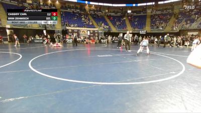 118 lbs 5th Place - Cassidy Carl, Elizabethtown vs Brin Zehmisch, Butler