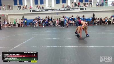 185-210 lbs Cons. Semi - Richard Hauter, Crystal River Wrestling Club vs Toby Horner, Palm Harbor Wrestling