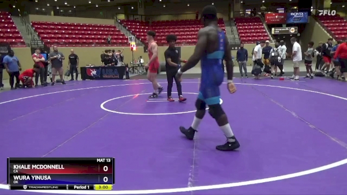 215 lbs 1st Place Match - Khale McDonnell, CA vs Wura Yinusa, OK